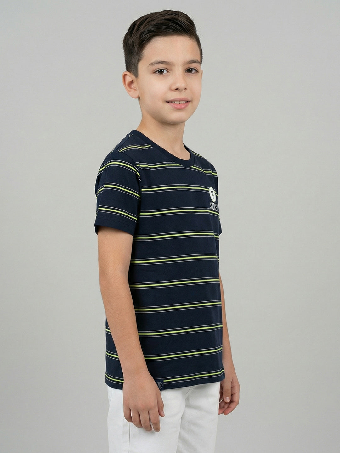 Boys Red, Beige & Navy Blue Printed Round Neck Half Sleeve T-Shirt (Pack of 3)