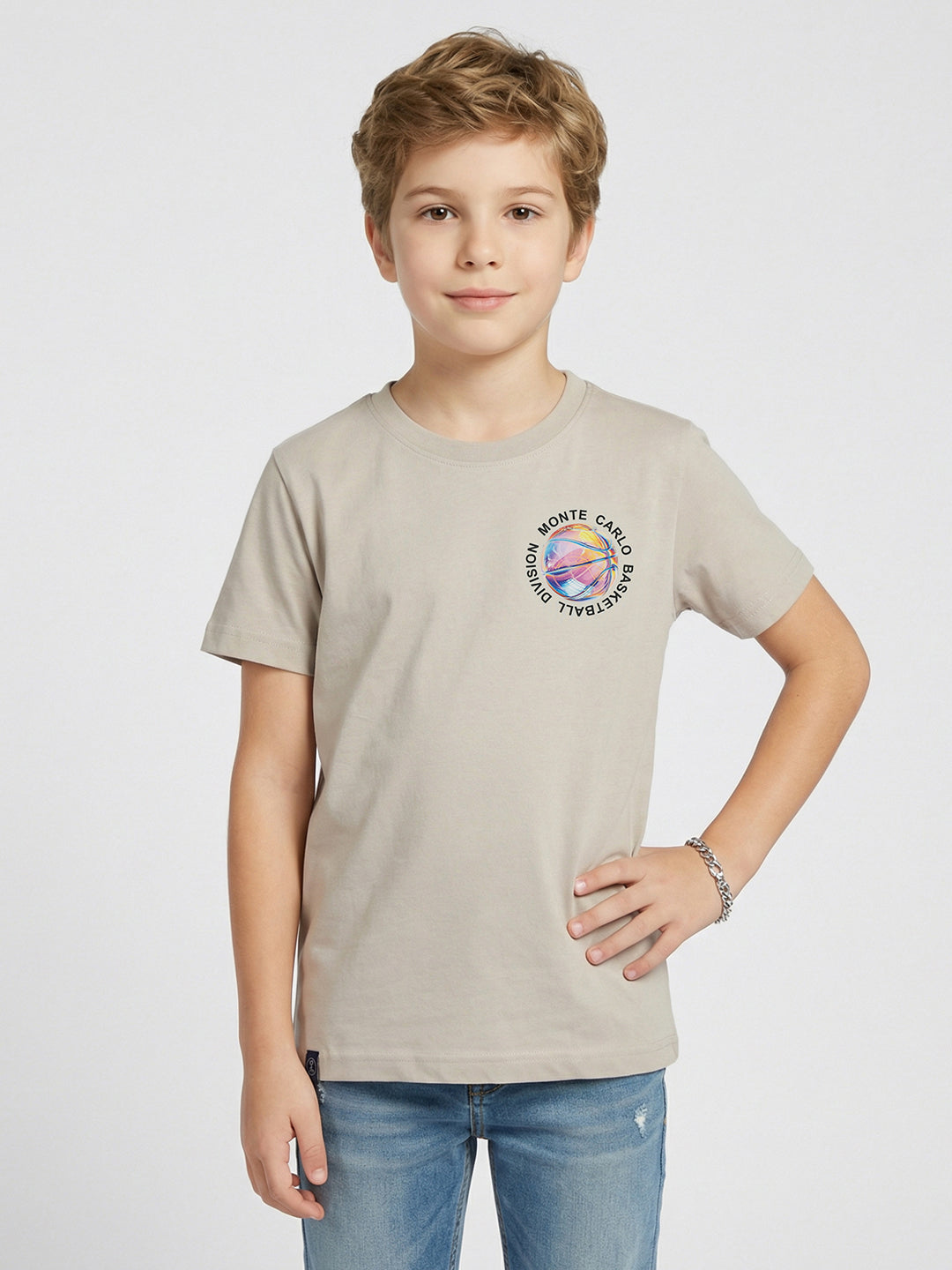 Boys Red, Beige & Navy Blue Printed Round Neck Half Sleeve T-Shirt (Pack of 3)