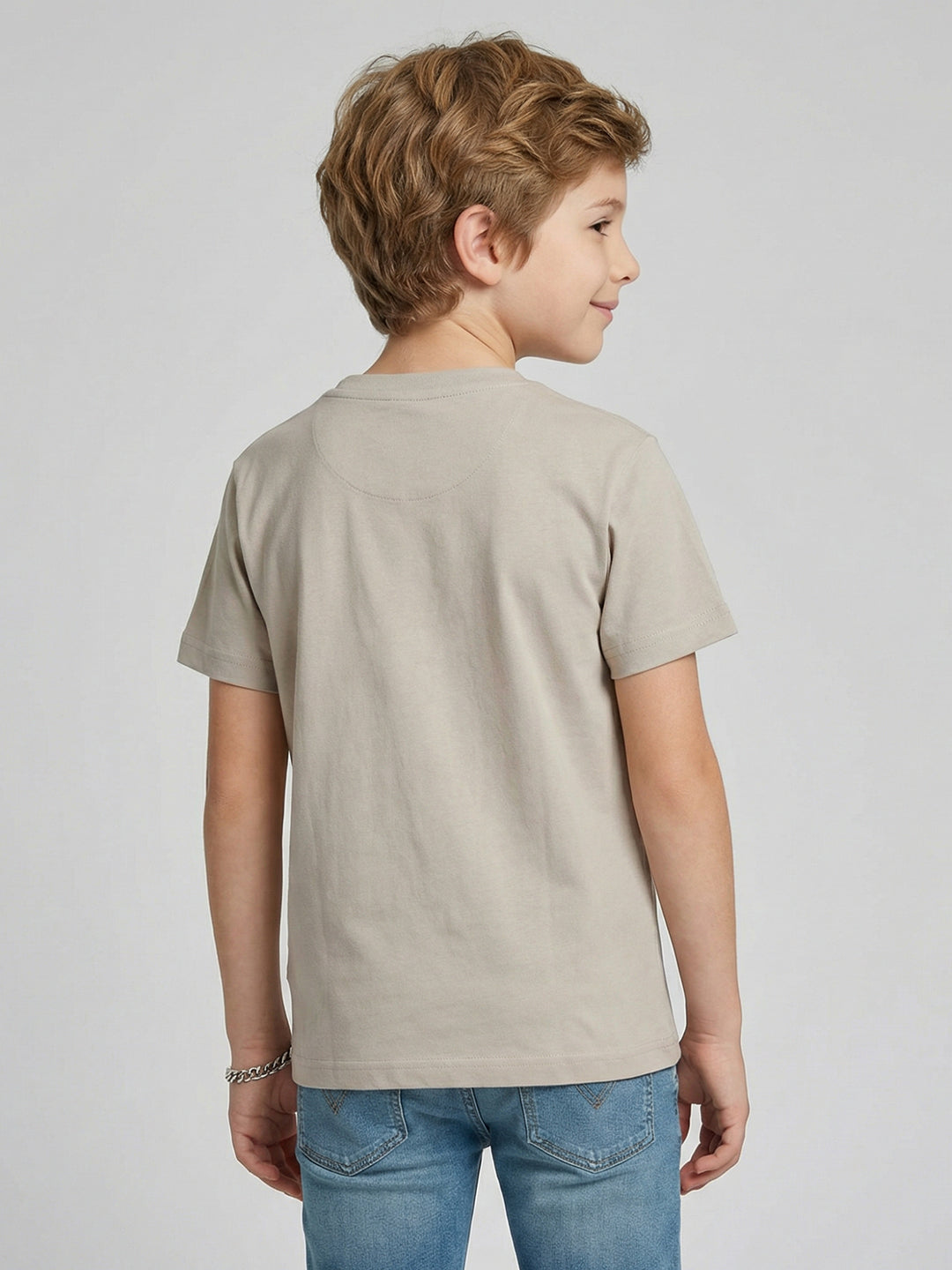 Boys Red, Beige & Navy Blue Printed Round Neck Half Sleeve T-Shirt (Pack of 3)
