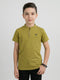 Boys Lime Green Solid Henley Neck Half Sleeve T-Shirt