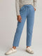 Girls Blue Solid Regular Fit Lower