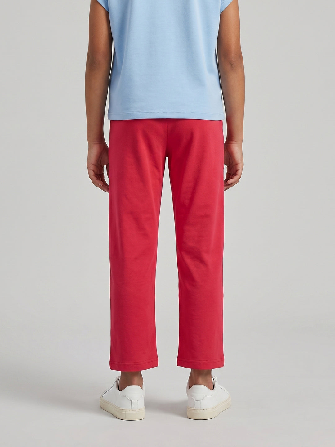 Girls Coral Solid Regular Fit Lower