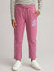 Girls Mauve Printed Regular Fit Lower