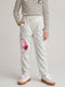 Girls Off White Printed Regular Fit Lower