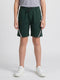 Boys Green Solid Regular Fit Shorts