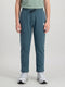 Boys Teal Blue Solid Regular Fit Lower