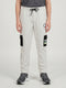 Boys Off White Textured Regular Fit Lower