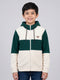 Boys Off White Self Design Hooded Full Sleeve Sweatshirt