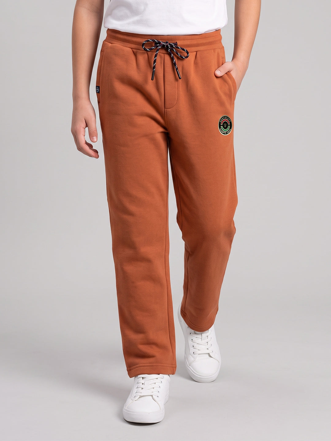 Boys Rust Solid Regular Fit Lower