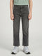 Boys Grey Light Wash Straight Fit Denim