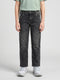 Boys Grey Light Wash Straight Fit Denim
