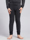 Girls Black Solid Thermal Lower