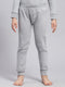 Girls Grey Solid Thermal Lower