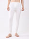 Men White Solid Thermal Lower
