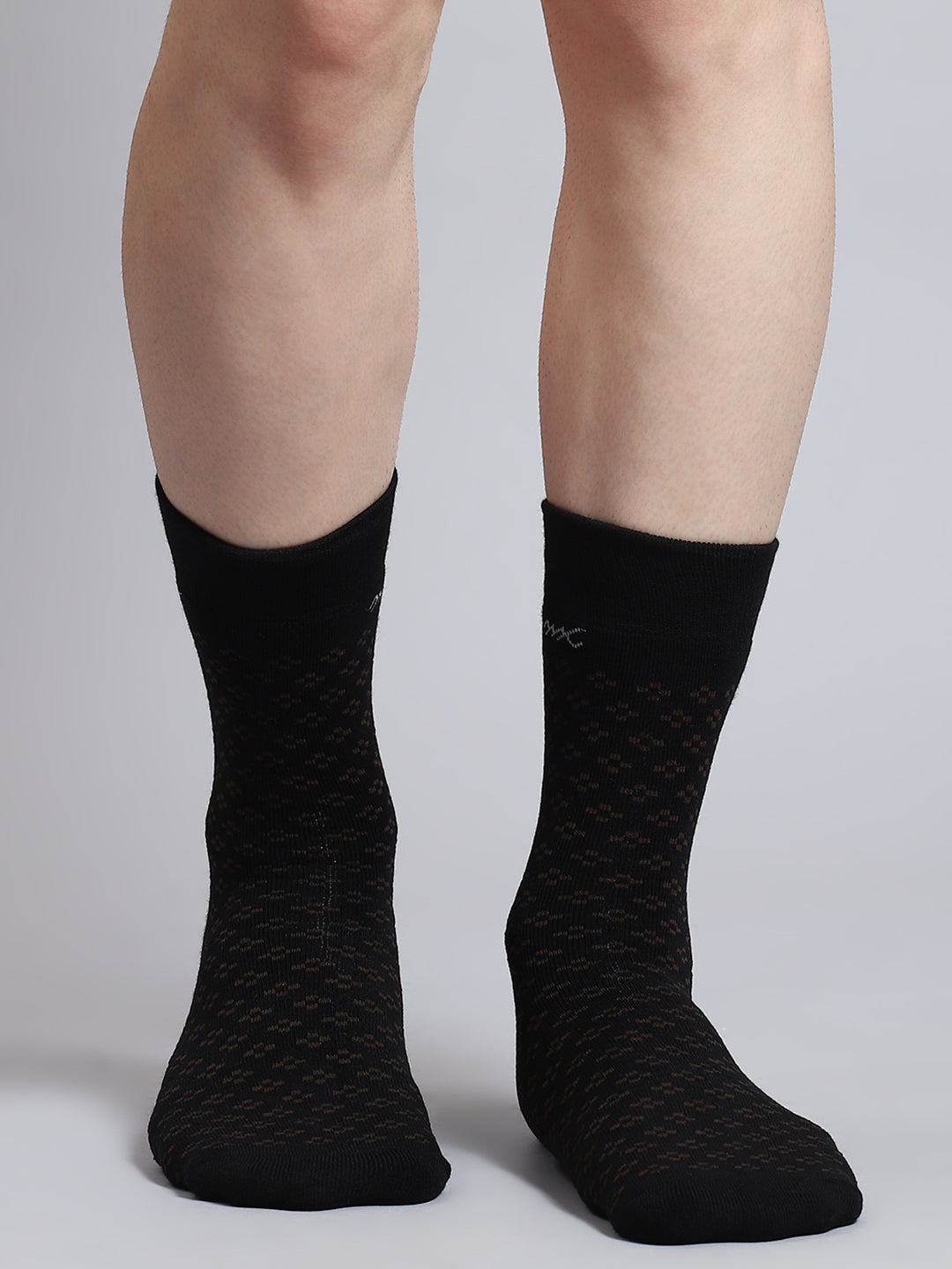 Men Wool Blend Self Design Calf Length Socks (1 Pair)