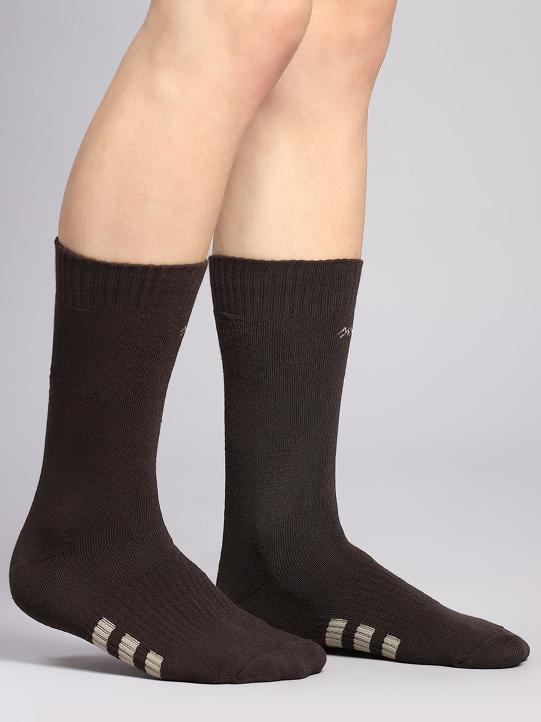 Men Cotton Blend Self Design Calf Length Socks (Pack of 3)