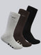 Men Cotton Blend Self Design Calf Length Socks (Pack of 3)