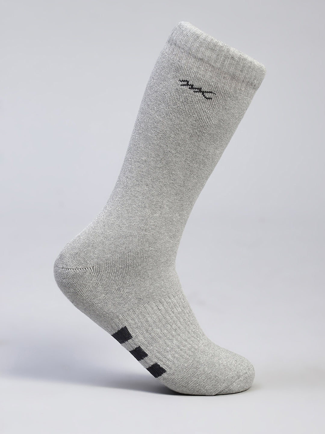 Men Cotton Blend Self Design Calf Length Socks (Pack of 3)
