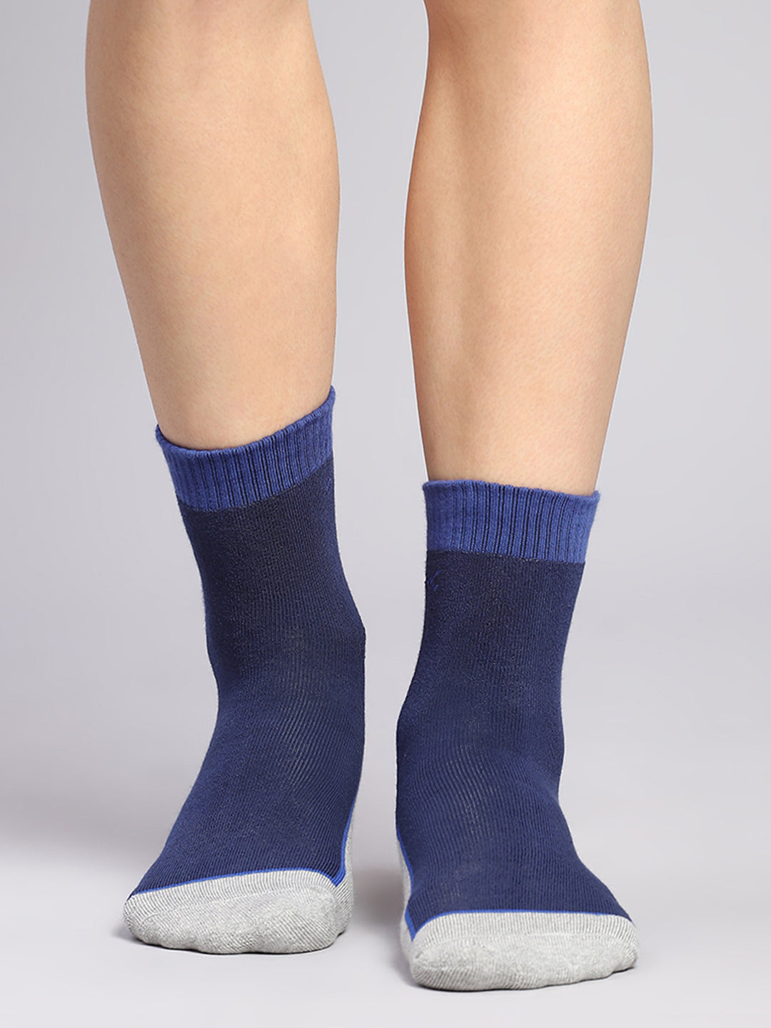 Men Cotton Blend Self Design Crew Length Socks (Pack of 3)