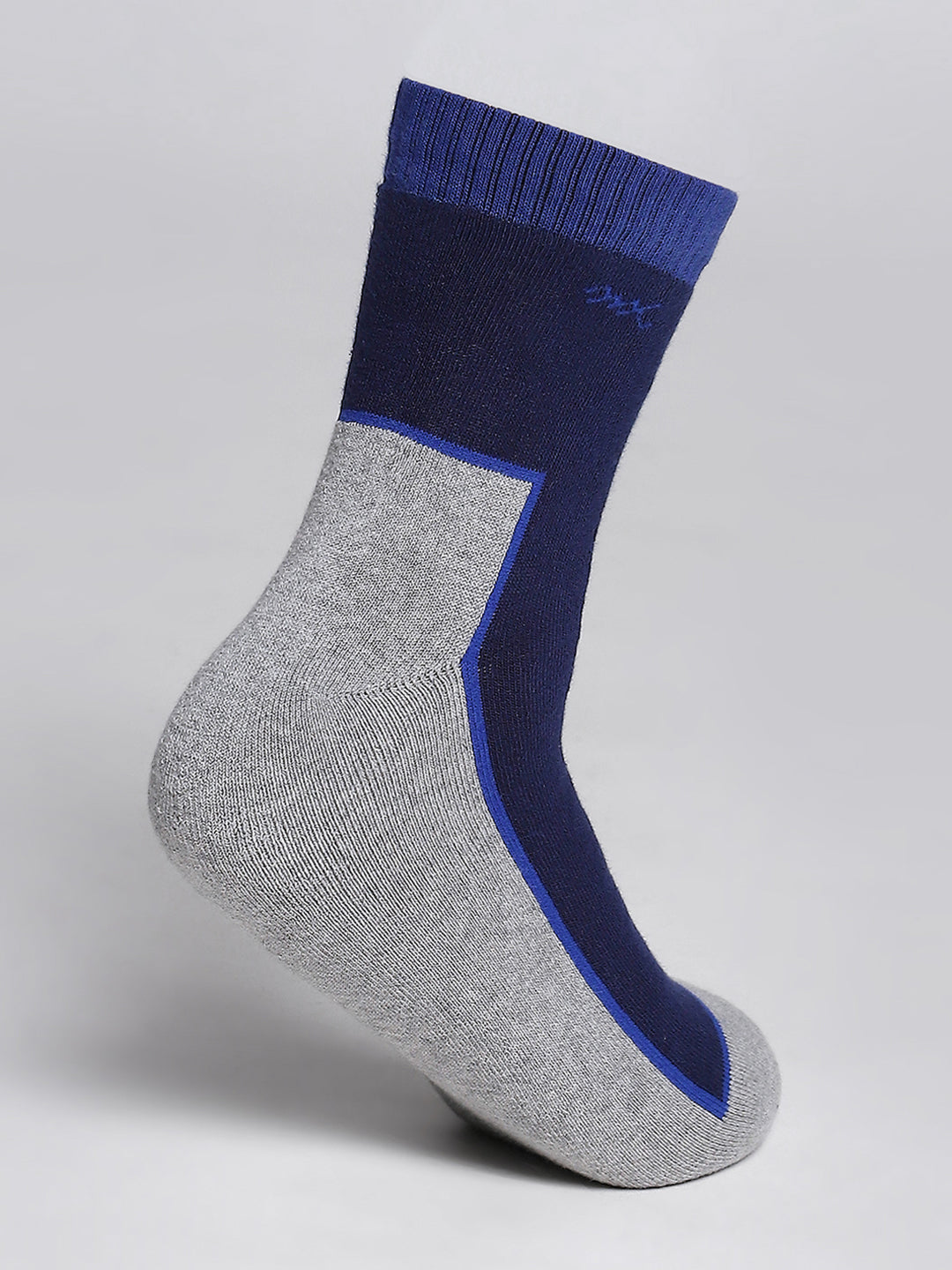 Men Cotton Blend Self Design Crew Length Socks (Pack of 3)