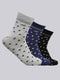 Men Cotton Blend Self Design Crew Length Socks (Pack of 3)