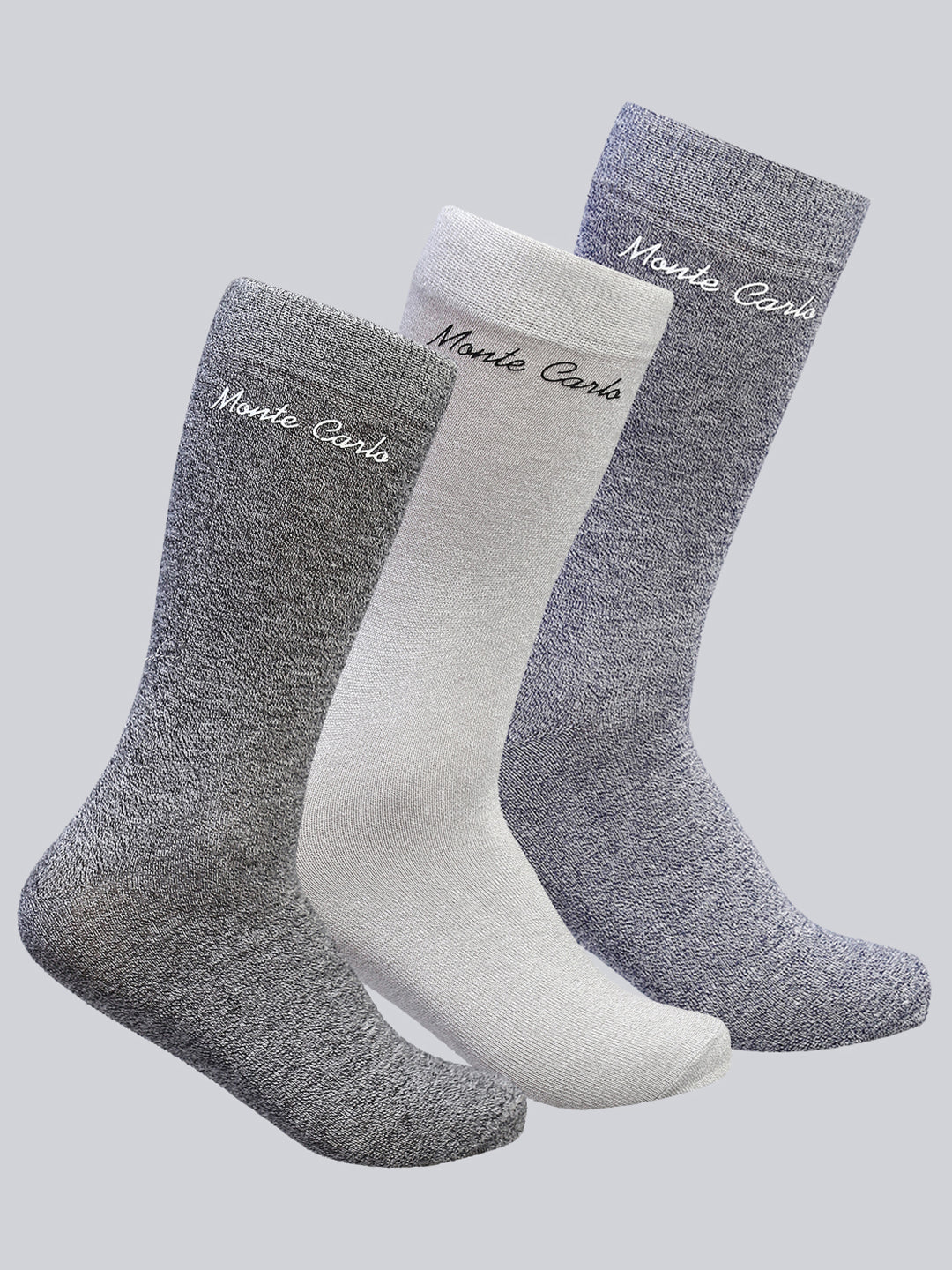 Men Cotton Blend Self Design Calf Length Socks (Pack of 3)