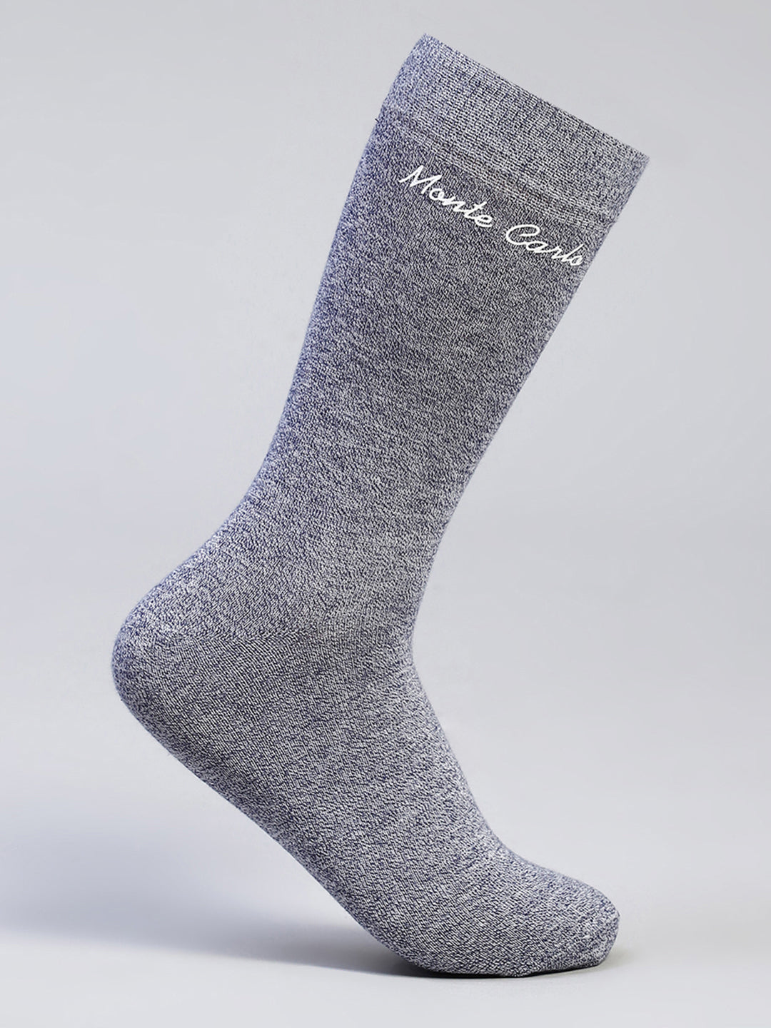 Men Cotton Blend Self Design Calf Length Socks (Pack of 3)