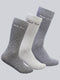 Men Cotton Blend Self Design Calf Length Socks (Pack of 3)