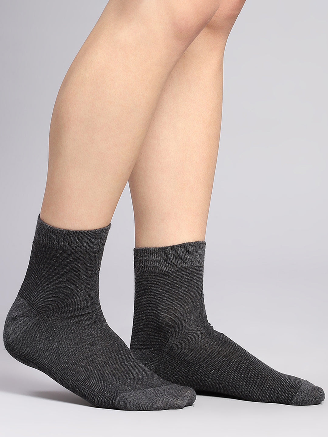 Men Cotton Blend Self Design Crew Length Socks (Pack of 3)