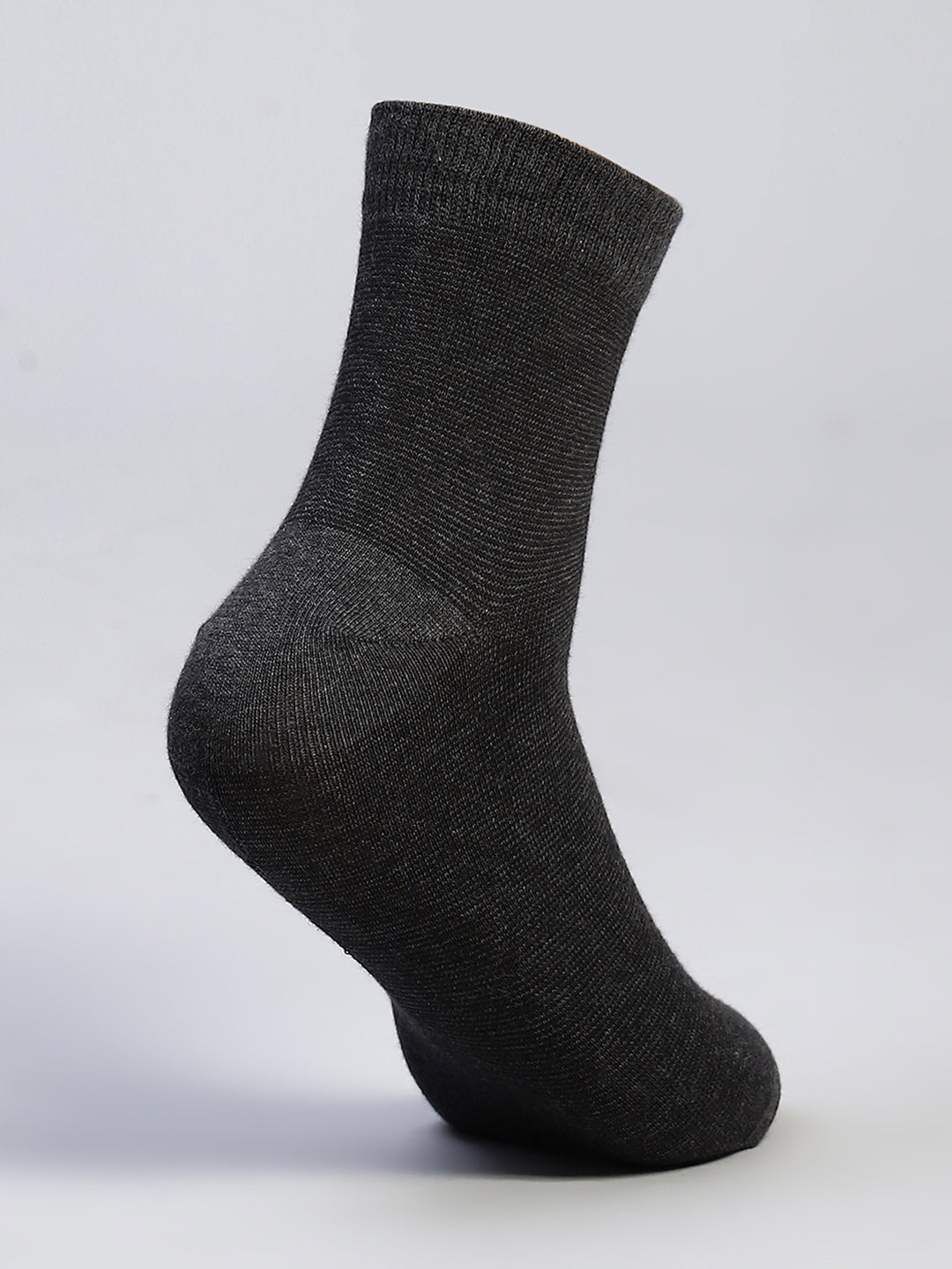 Men Cotton Blend Self Design Crew Length Socks (Pack of 3)