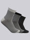 Men Cotton Blend Self Design Crew Length Socks (Pack of 3)