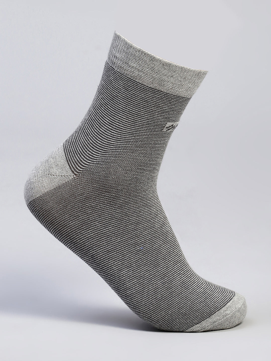 Men Cotton Blend Self Design Crew Length Socks (Pack of 3)