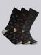 Men Cotton Blend Self Design Calf Length Socks (Pack of 3)