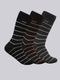 Men Cotton Blend Self Design Calf Length Socks (Pack of 3)