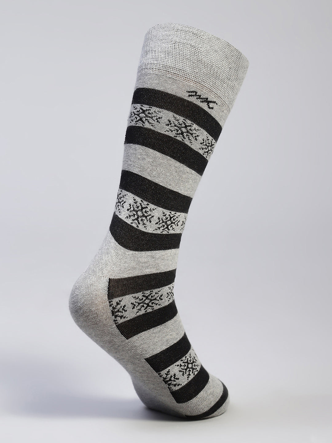 Men Cotton Blend Self Design Calf Length Socks (Pack of 3)
