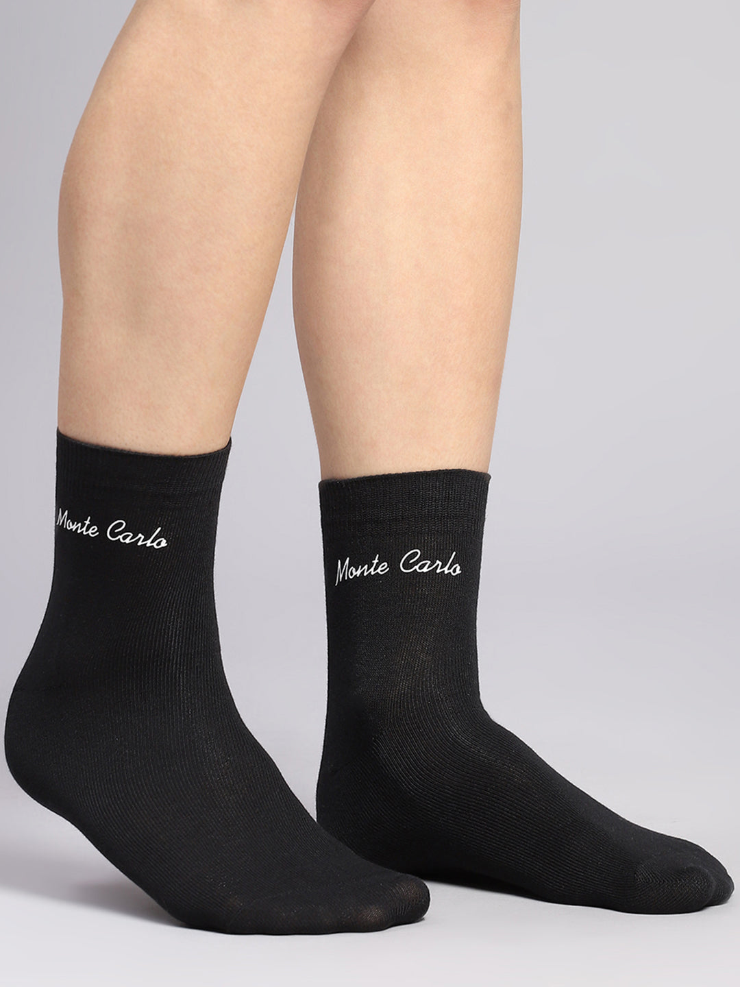 Men Cotton Blend Self Design Crew Length Socks (Pack of 3)