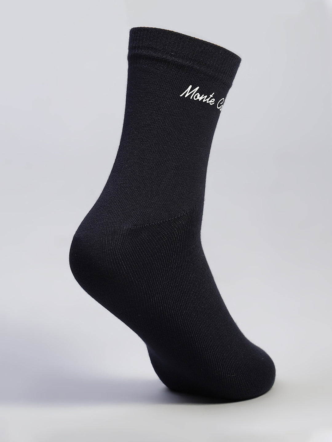 Men Cotton Blend Self Design Crew Length Socks (Pack of 3)
