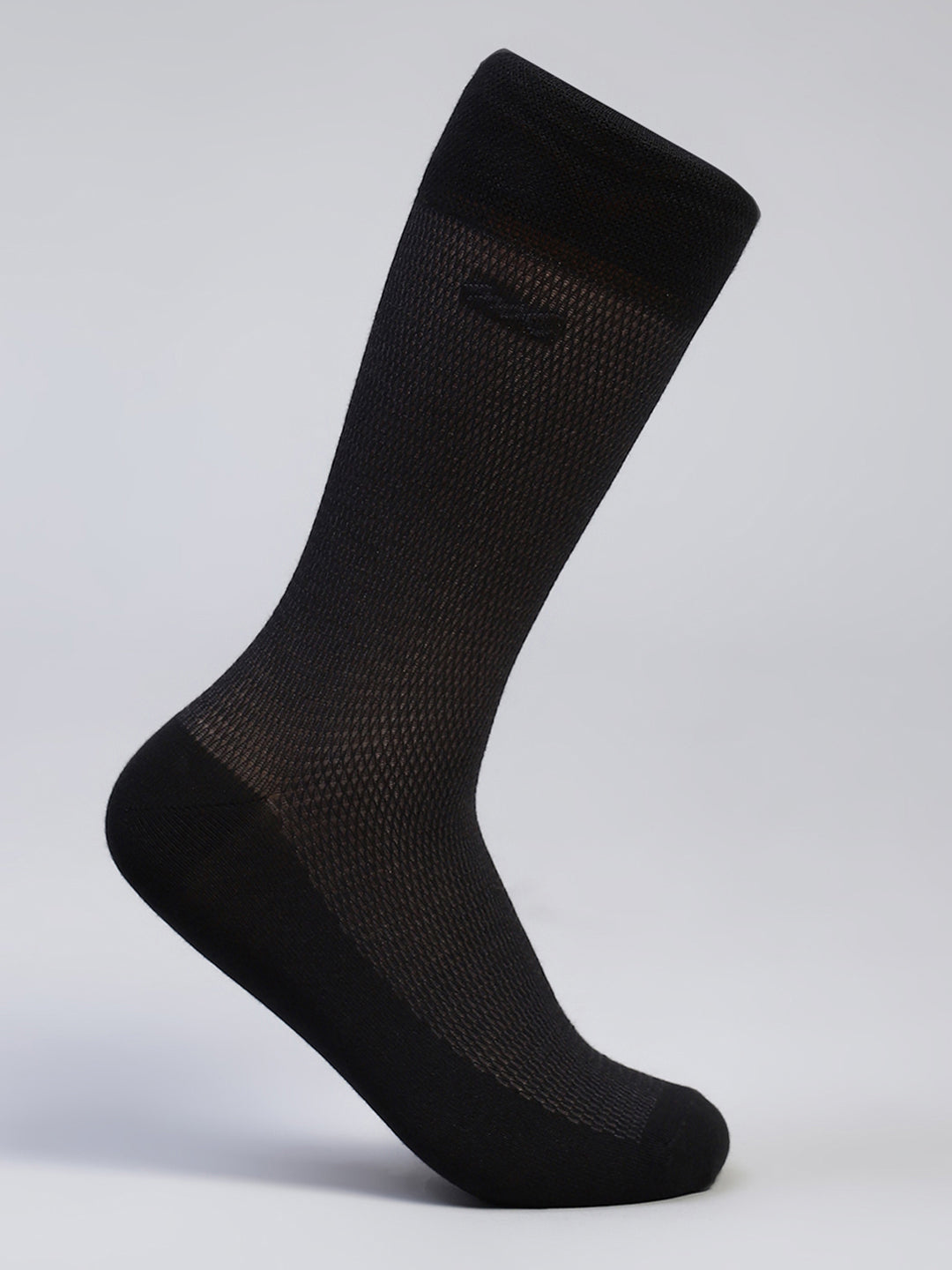 Men Cotton Blend Self Design Calf Length Socks (Pack of 3)