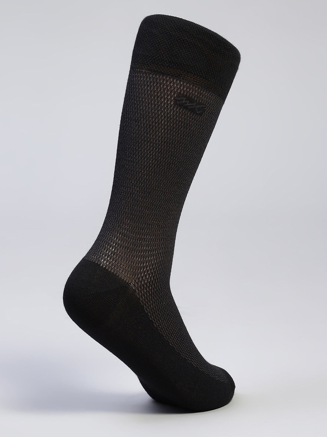 Men Cotton Blend Self Design Calf Length Socks (Pack of 3)