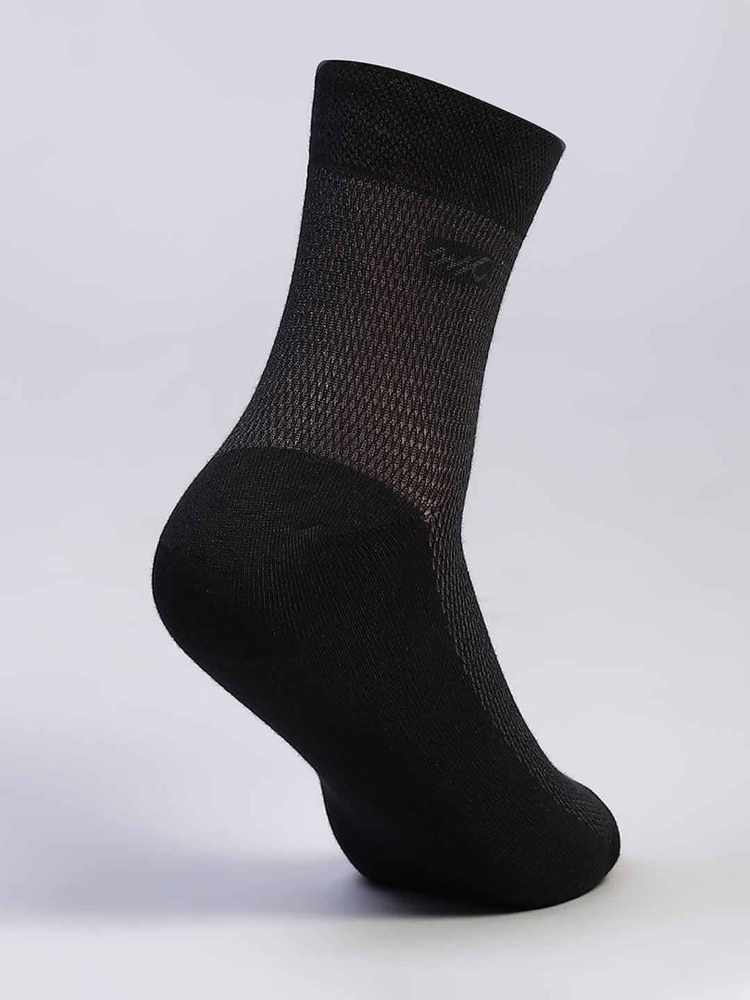 Men Cotton Blend Self Design Crew Length Socks (Pack of 3)