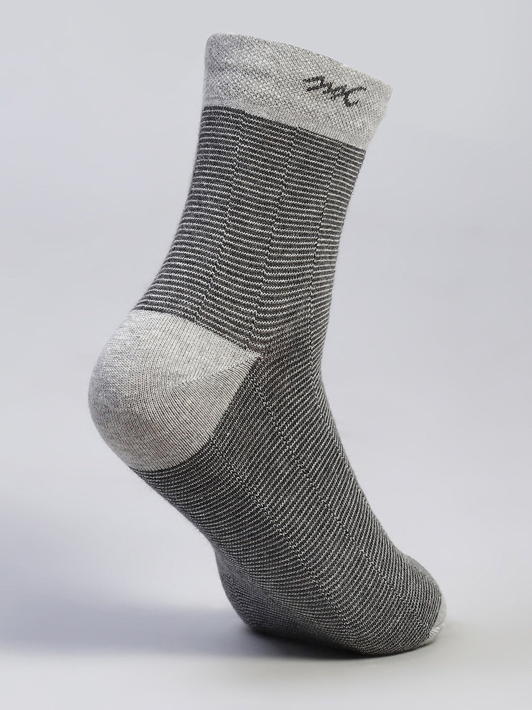 Men Cotton Blend Self Design Crew Length Socks (Pack of 3)
