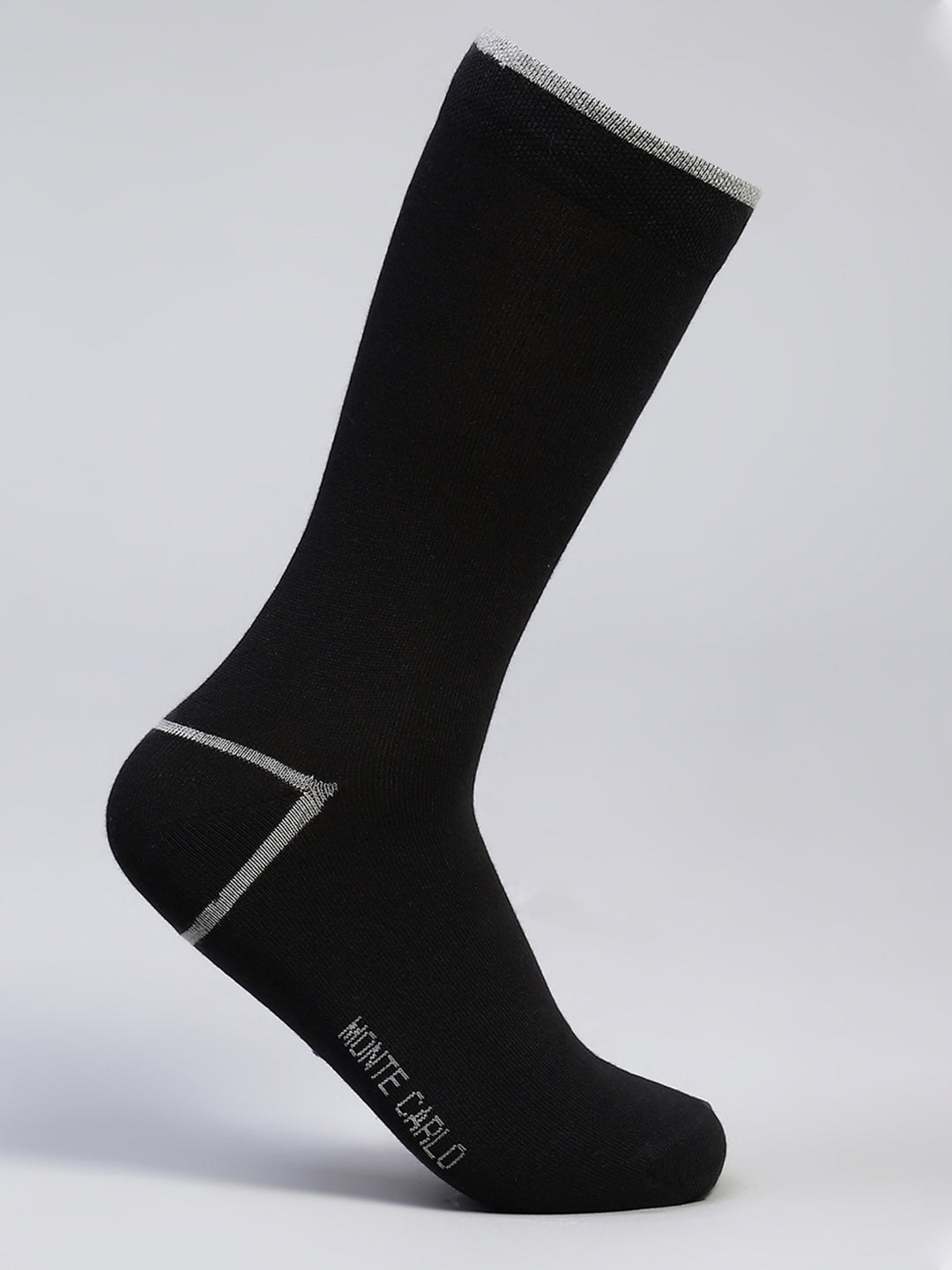 Men Cotton Blend Self Design Calf Length Socks (Pack of 3)