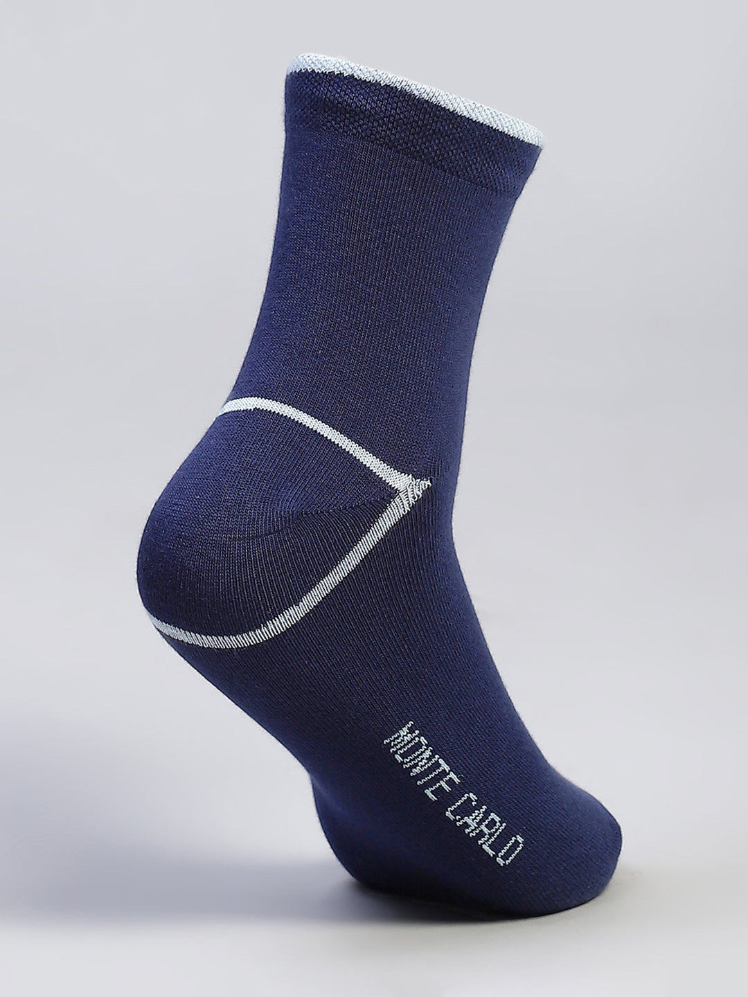 Men Cotton Blend Self Design Crew Length Socks (Pack of 3)