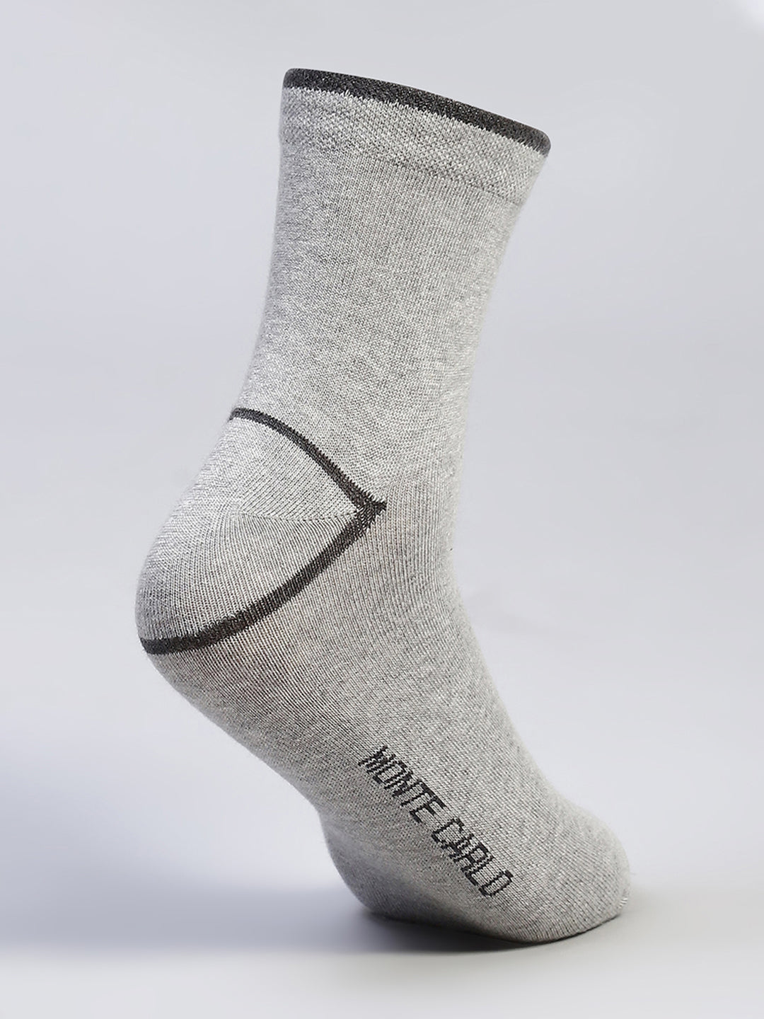 Men Cotton Blend Self Design Crew Length Socks (Pack of 3)
