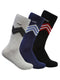 Men Cotton Blend Self Design Calf Length Socks (Pack of 3)