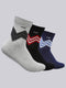 Men Cotton Blend Self Design Crew Length Socks (Pack of 3)
