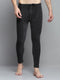 Men Black Solid Thermal Lower