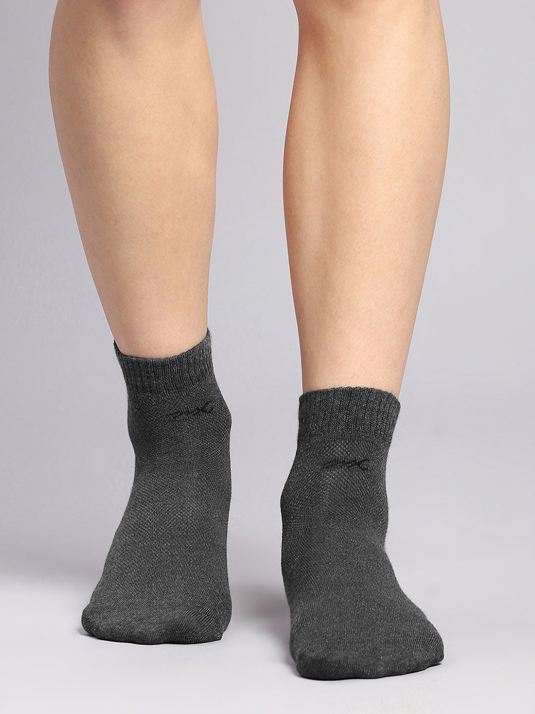 Men Cotton Blend Self Design Crew Length Socks (Pack of 3)