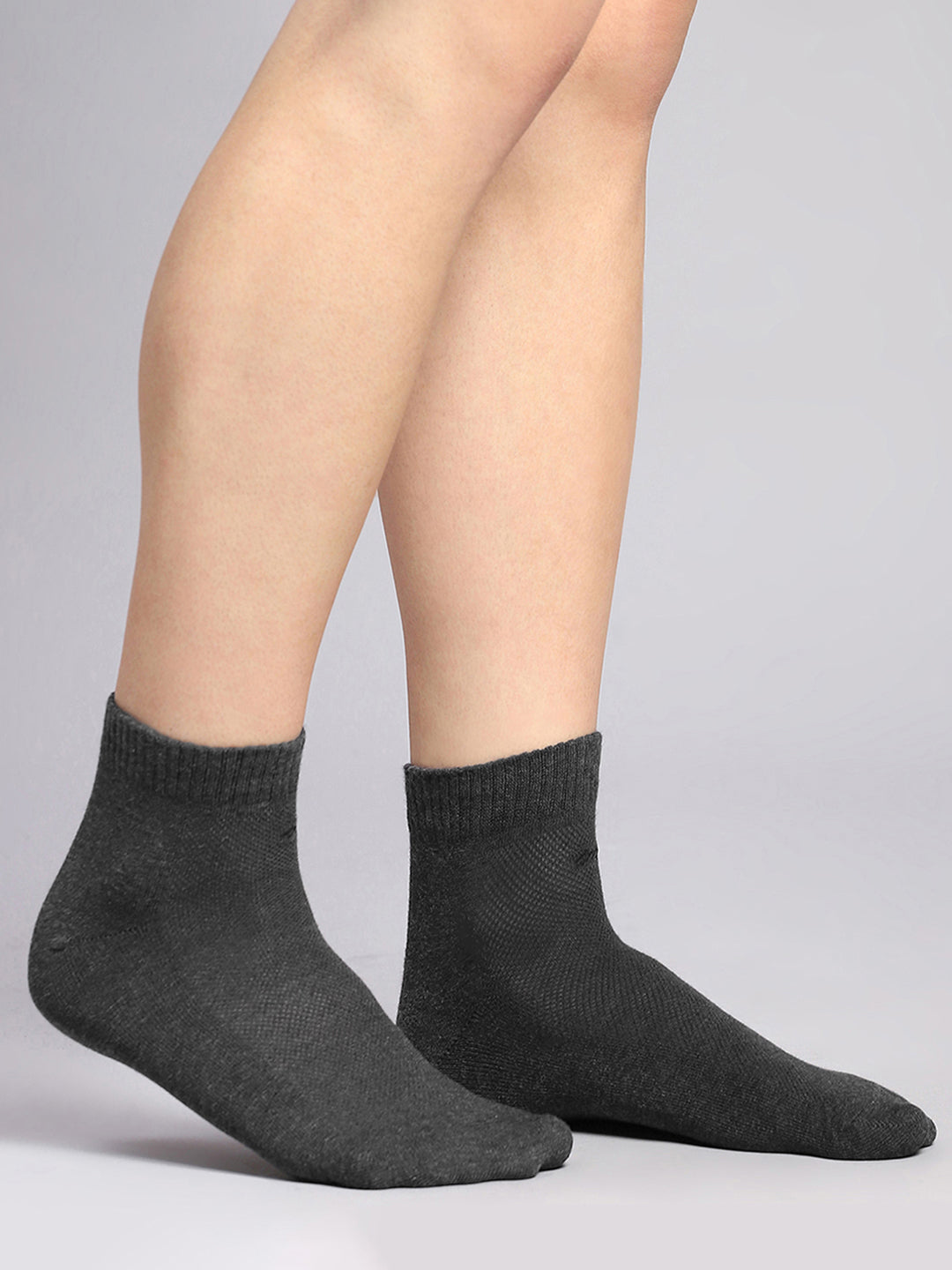 Men Cotton Blend Self Design Crew Length Socks (Pack of 3)