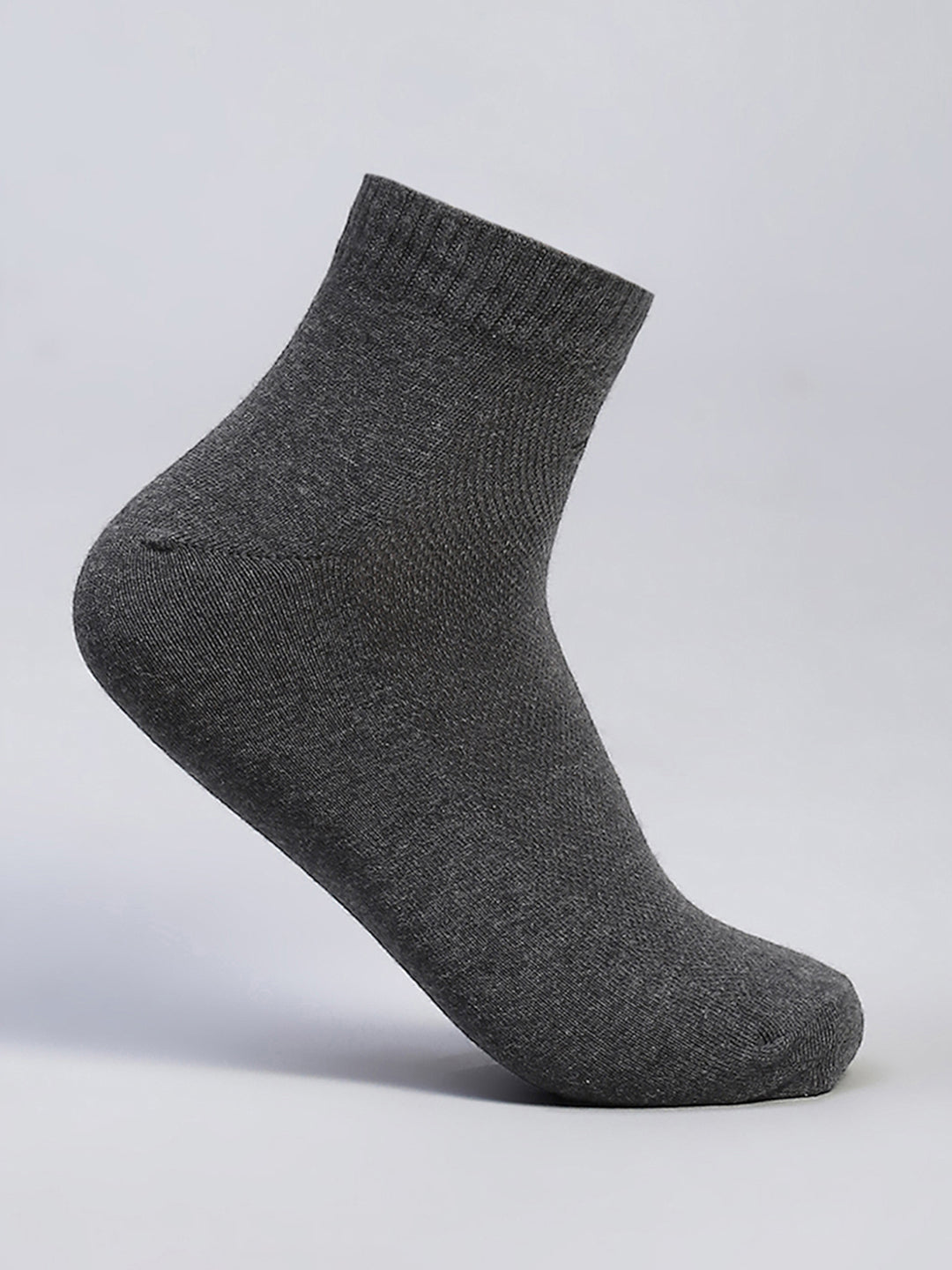 Men Cotton Blend Self Design Crew Length Socks (Pack of 3)